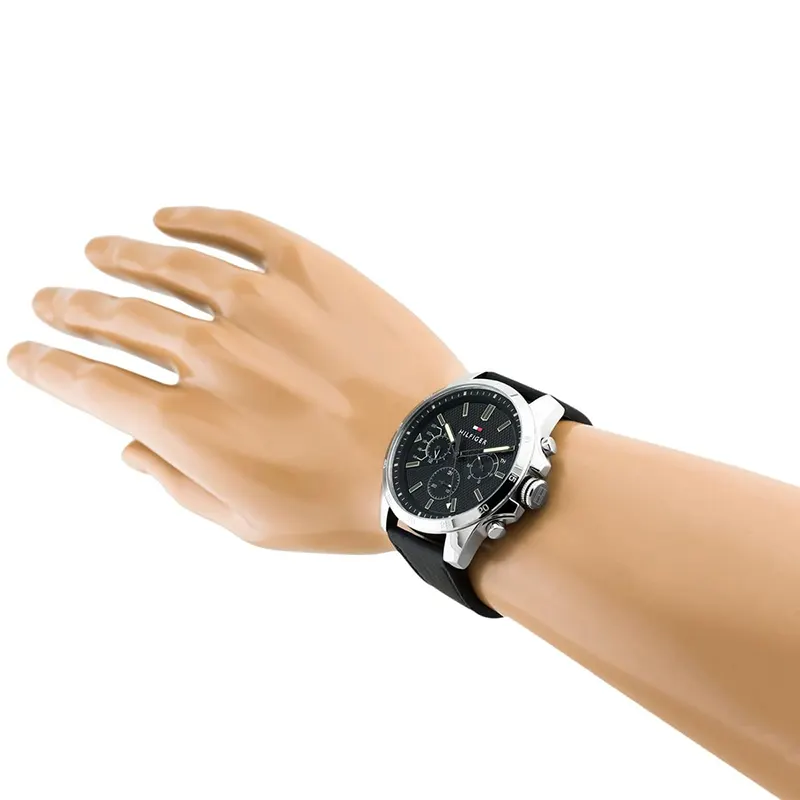 Tommy Hilfiger Decker Chronograph Black Dial Men's Watch | 1791563